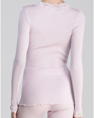 Top de manga larga lana y seda Oscalito 3404 (Rosewood)