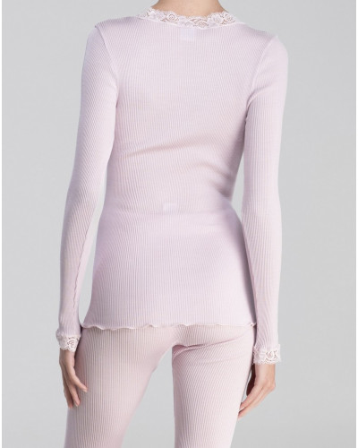 Long sleeve top wool and silk Oscalito 3404 (Rosewood)