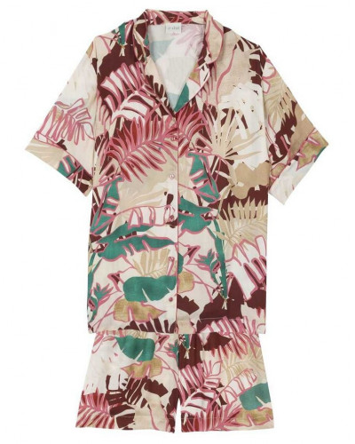 Short pajamas Le Chat Camélia (Multicolore)