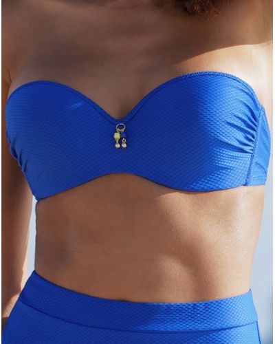 Sujetador de baño preformado sin tirantes Antigel La Vogueuse (Bleu Tonic)