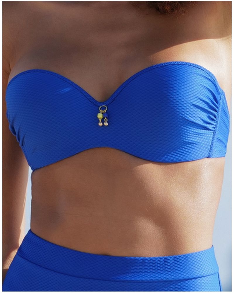Strapless padded bath bra Antigel La Vogueuse (Bleu Tonic)