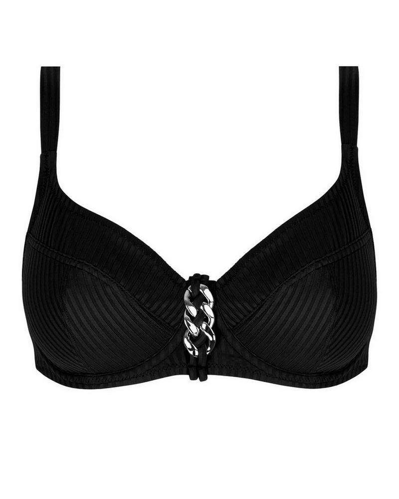 Deep-cup demi bath bra Antigel La Stricto Chic (Black)