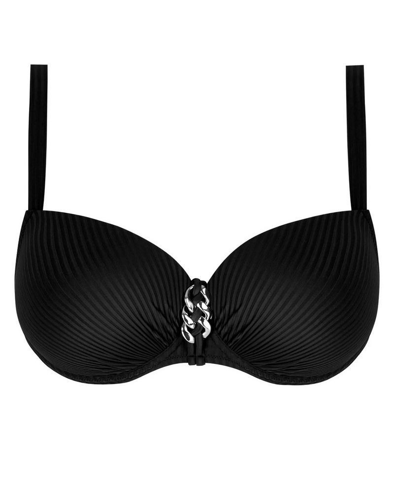 Sujetador de baño preformado copa profunda Antigel La Stricto Chic (Negro)