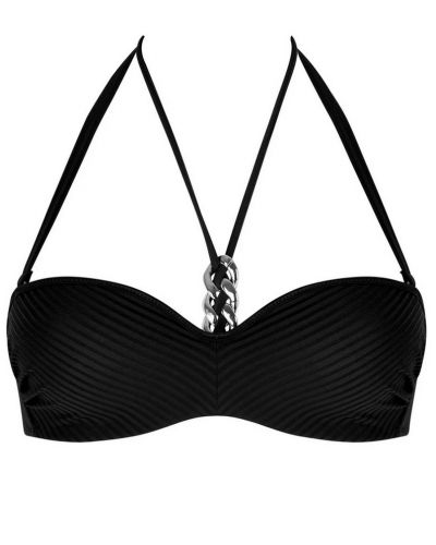 Soutien-gorge de bain bandeau coque Antigel La Stricto Chic (Noir)