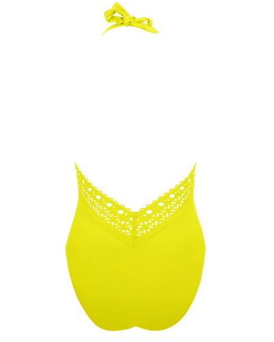 Maillot de bain une pièce nageur séduction dos plongeant Lise Charmel Ajourage Couture (Ajourage Jaune)