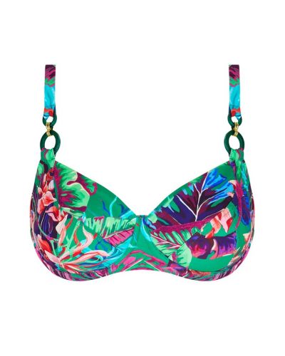 Deep-cup demi bath bra Lise Charmel Paradis Sauvage (Vert Sauvage)