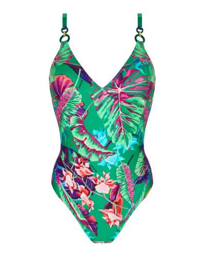 Maillot de bain une pièce maintien ouvert Lise Charmel Paradis Sauvage (Vert Sauvage)