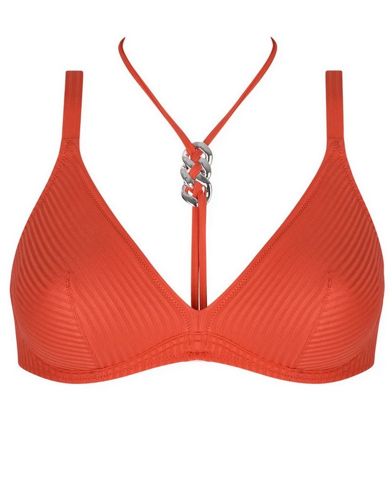 Soutien-gorge de bain armatures triangle bonnets profonds Antigel La Stricto Chic (Stricto Orange)