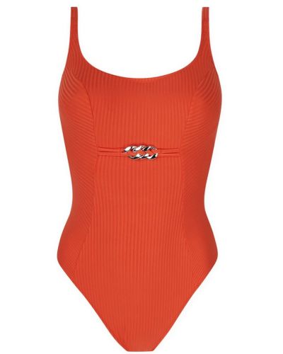 Underwired support one-piece swimsuit swimmer Antigel La Stricto Chic (Stricto Orange)