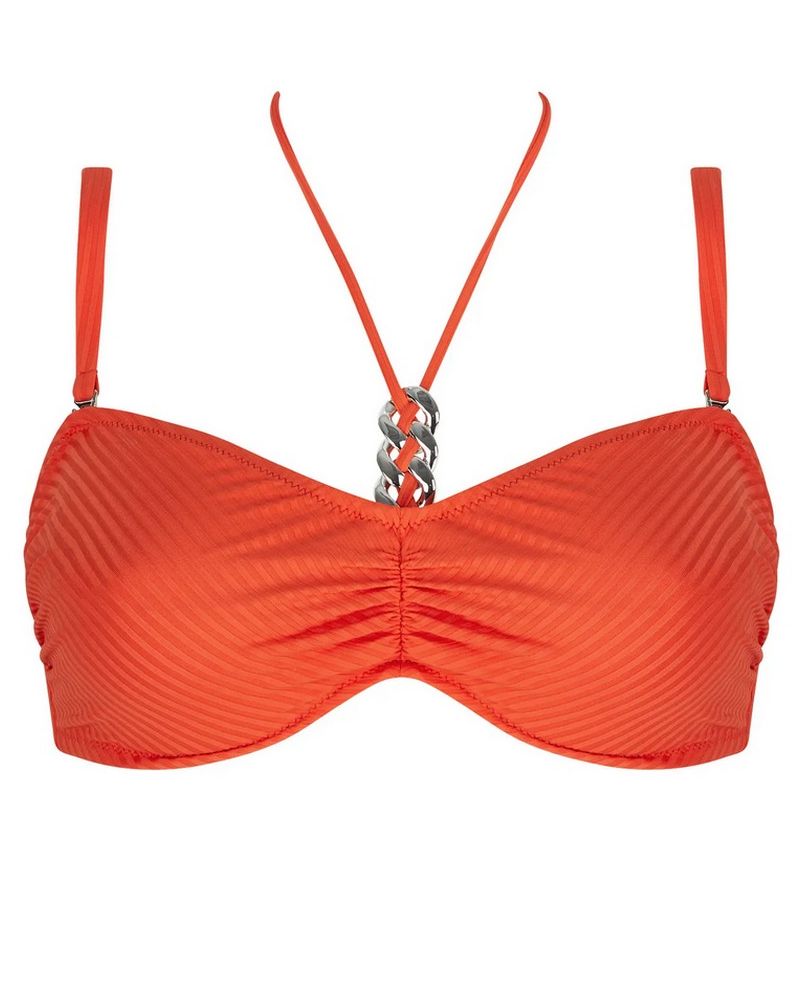 Soutien-gorge de bain bandeau souple bonnets profonds Antigel La Stricto Chic (Stricto Orange)
