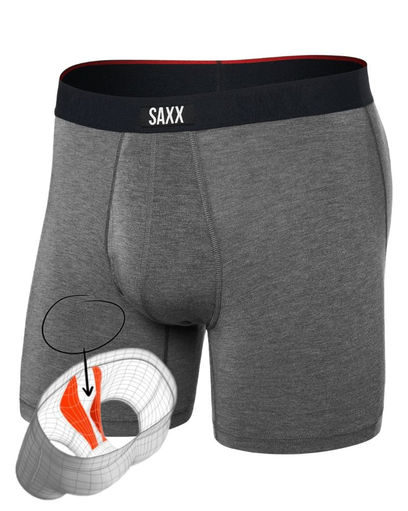 Boxer à braguette Saxx Vibe Xtra (Gris)
