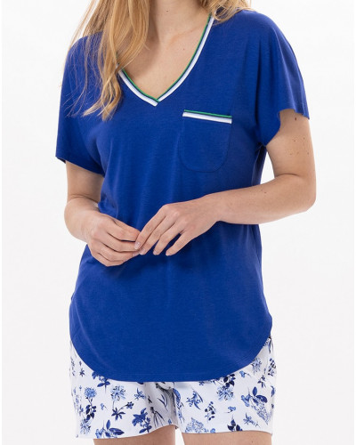 Pijama corto Le Chat Bloom (Bleu)