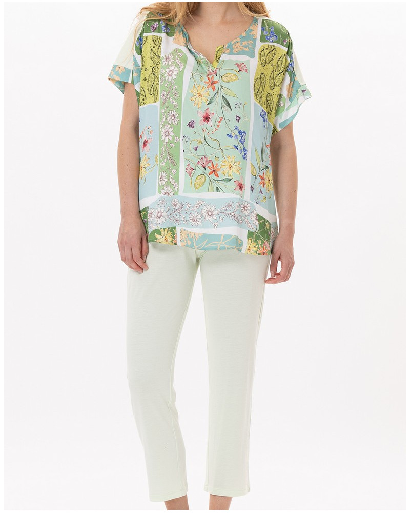 Pijama corto Le Chat Esterel (Vert d'eau)