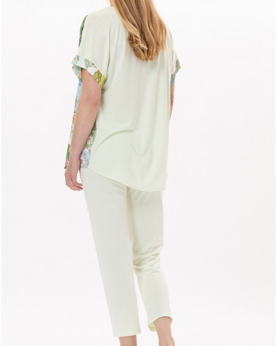 Short pyjama Le Chat Esterel (Vert d'eau)