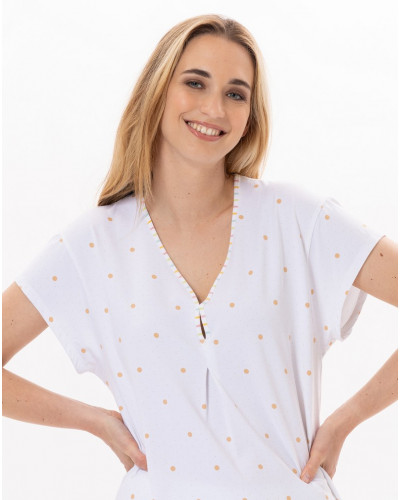 Pyjama pantacourt Le Chat Pitchoun (Sable)