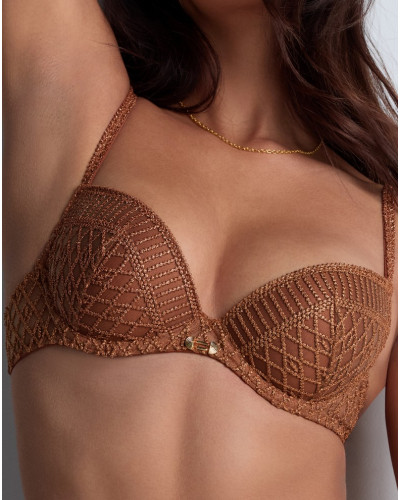 Soutien-gorge plunge coque Aubade Stardust Dream (Amber Gold)