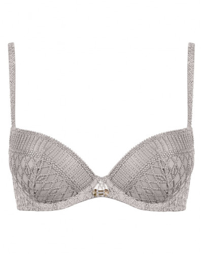 Padded plunge bra Aubade Stardust Dream (Cosmos Silver)