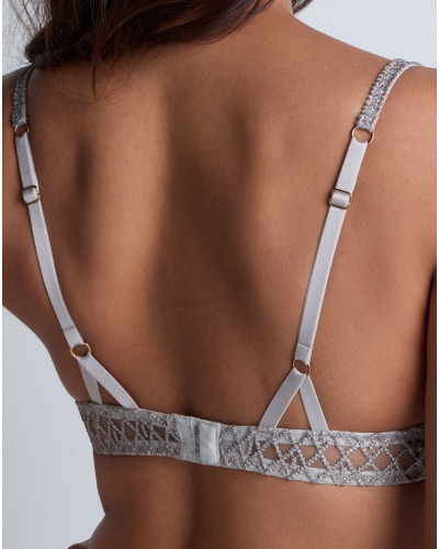 Padded plunge bra Aubade Stardust Dream (Cosmos Silver)