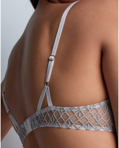 Underwired triangle bra Aubade Stardust Dream (Cosmos Silver)