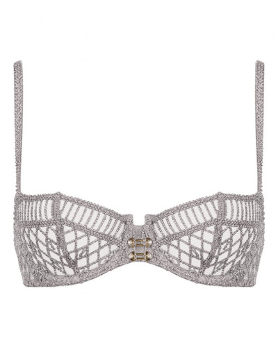 Underwired demi bra Aubade Stardust Dream (Cosmos Silver)