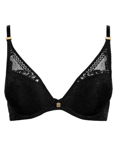 Sujetador plunge foulard Aubade Love Soul (Negro)