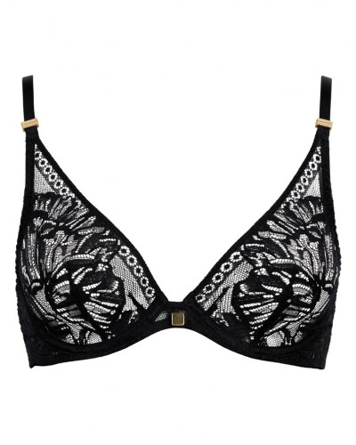 Triangle bra underwire Aubade Love Soul (Black)