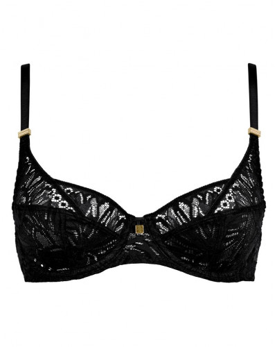 Soutien-gorge emboitant foulard Aubade Love Soul (Noir)