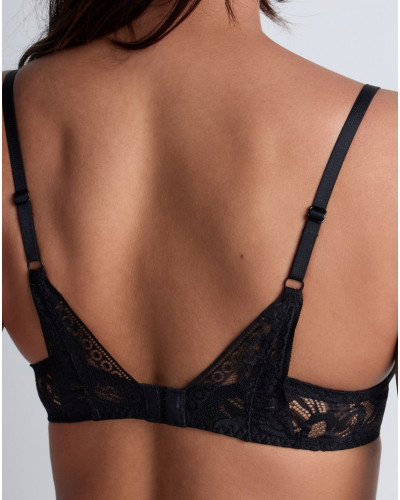 Soutien-gorge emboitant foulard Aubade Love Soul (Noir)