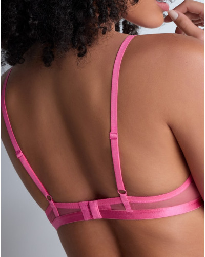 Underwired triangle bra Aubade Rules of Attraction (Exciting Pink)