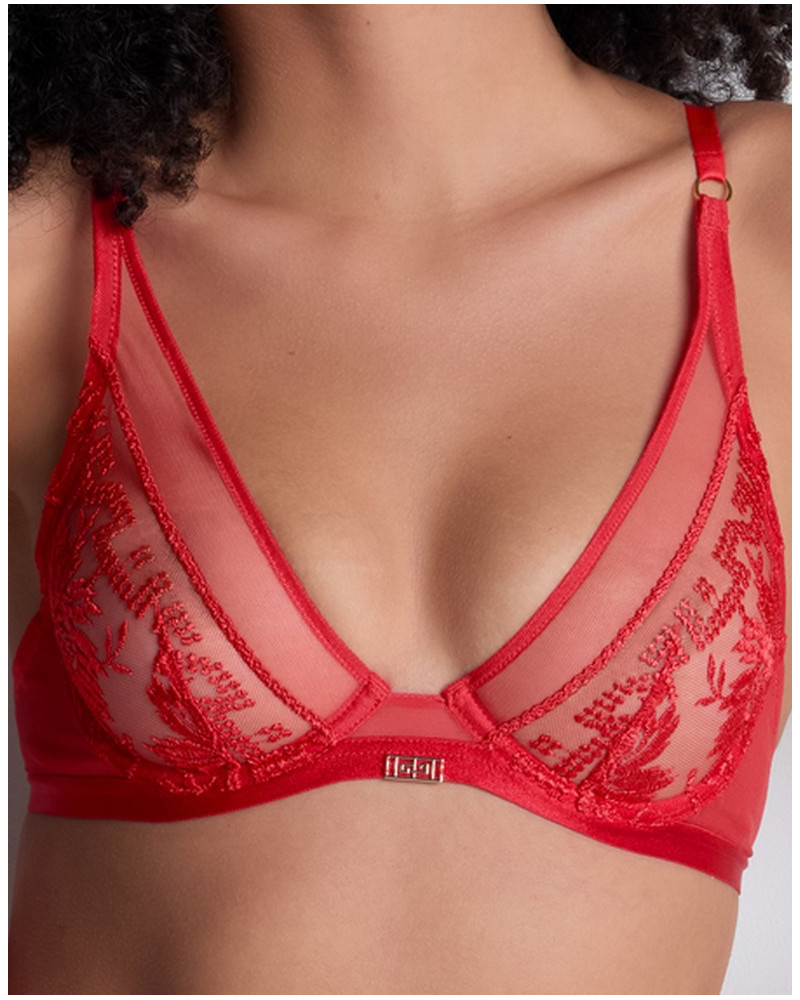 Underwired triangle bra Aubade Rules of Attraction (Flame)