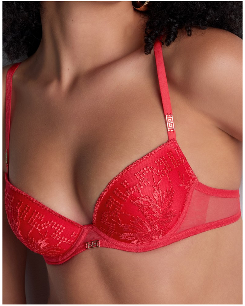 Plunge padded bra Aubade Rules of Attraction (Flame)