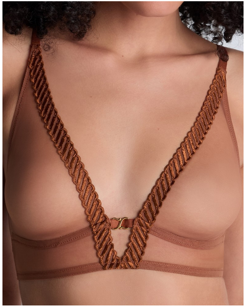 Triangle bra Aubade Sheer Emotion (Honey)
