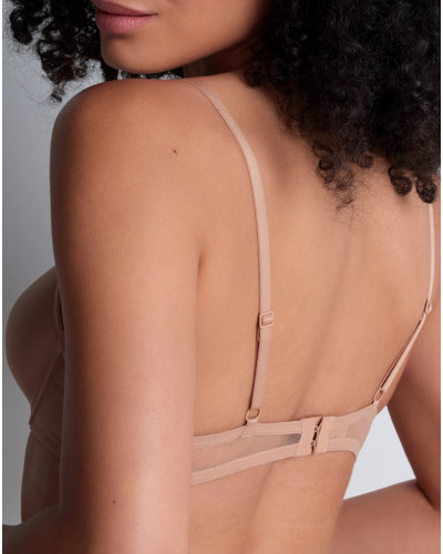 Underwired triangle bra Aubade Sheer Emotion (Sand)