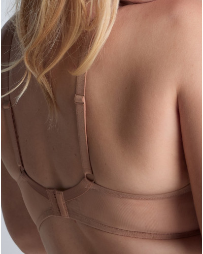 Underwired triangle bra Aubade Sheer Emotion (Sand)