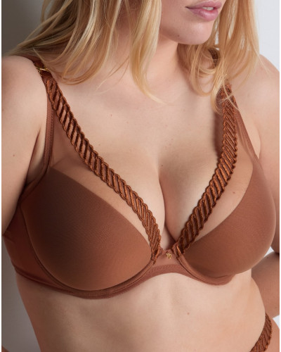 Soutien-gorge triangle armatures Aubade Sheer Emotion (Honey)
