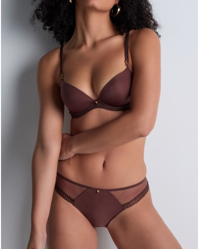 Sujetador plunge performado Aubade Sheer Emotion (Sepia)