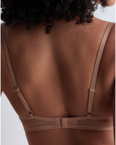 Padded plunge bra Aubade Sheer Emotion (Sand)
