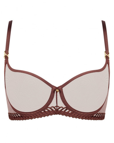 Demi bra underwired Aubade Sheer Emotion (Sepia)
