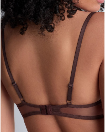 Demi bra underwired Aubade Sheer Emotion (Sepia)