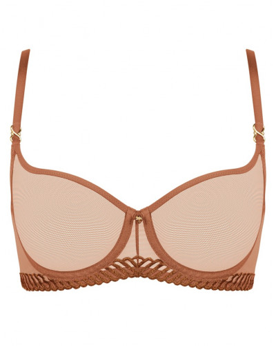 Demi bra underwired Aubade Sheer Emotion (Honey)