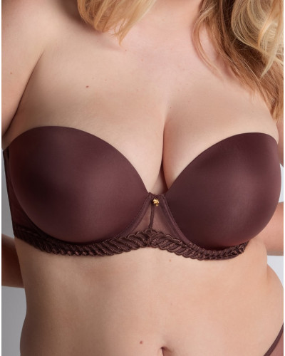 Strapless bra plunge Aubade Sheer Emotion (Sepia)