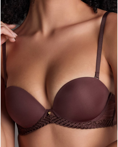 Strapless bra plunge Aubade Sheer Emotion (Sepia)