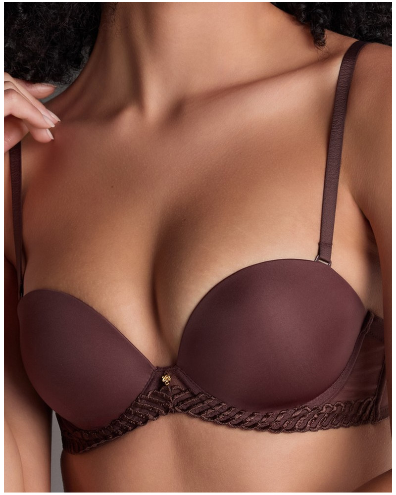 Sujetador sin tirantes plunge Aubade Sheer Emotion (Sepia)