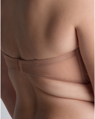 Soutien-gorge bandeau plunge Aubade Sheer Emotion (Sand)