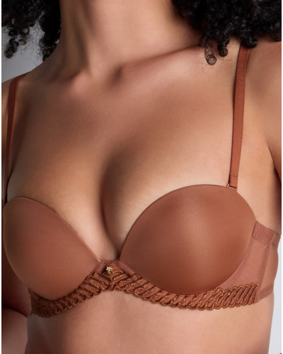 Soutien-gorge bandeau plunge Aubade Sheer Emotion (Honey)