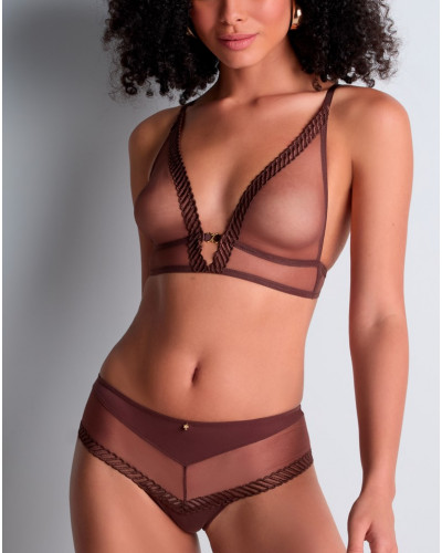 Shorty Aubade Sheer Emotion (Sepia)