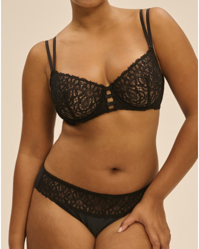 Slip en satin Simone Pérèle Symphonie (Noir)