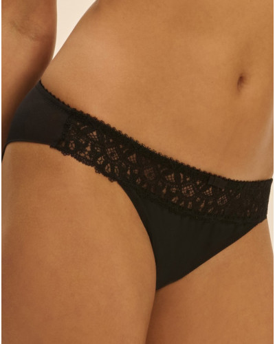 Slip en satin Simone Pérèle Symphonie (Noir)