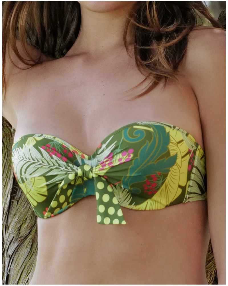 Sujetador de baño preformado sin tirantes Antigel La Vénus Nature (Vert Tropic)