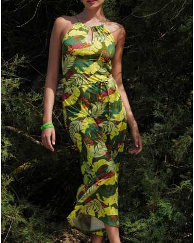 Long beach dress Antigel La Vénus Nature (Vert Tropic)